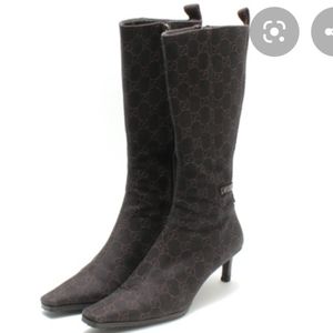 GUCCI MONOGRAMMED BOOTS